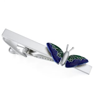 hawson blue butterfly tie clip for men - shirt accessories gentlemen gift