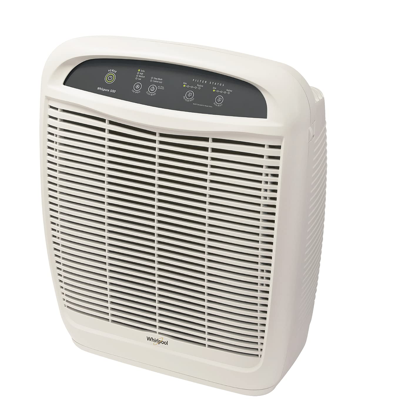 Whirlpool Whispure Air Purifier WP500 (New Version of AP51030K) 490 sq ft Filtration with True HEPA and Carbon Pre-Filter 8171434K, 1183054K. Compact Odor Allergen Eliminator (WP500P-Pearl White)