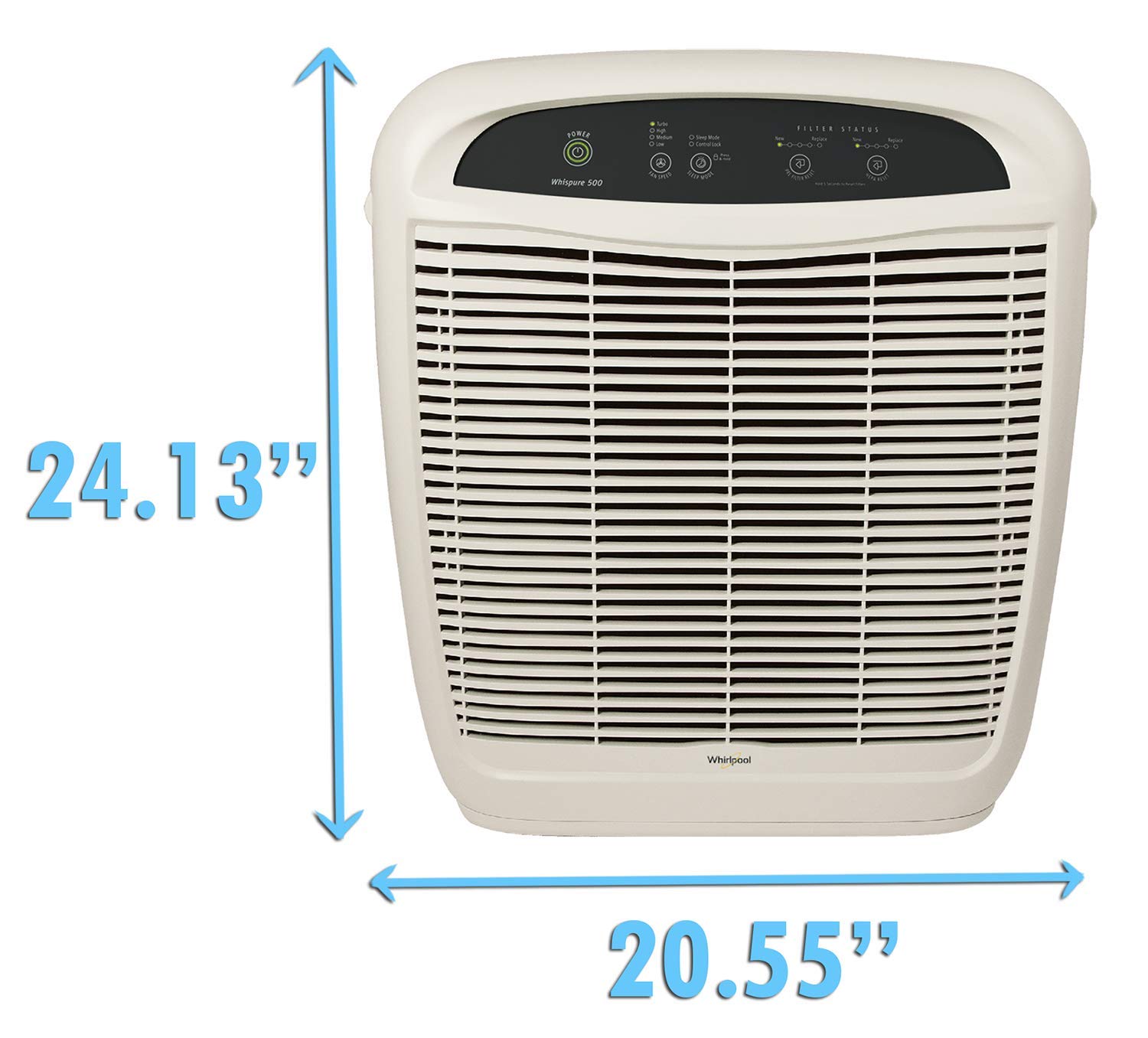 Whirlpool Whispure Air Purifier WP500 (New Version of AP51030K) 490 sq ft Filtration with True HEPA and Carbon Pre-Filter 8171434K, 1183054K. Compact Odor Allergen Eliminator (WP500P-Pearl White)