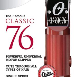 Oster Limited Edition Classic 76 with 2 blades & 10 Piece Professional Comb Set, burgundy and black for Unisex Adult