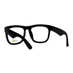 PASTL Black Oversized Square Glasses Thick Horn Rim Clear Lens Frame