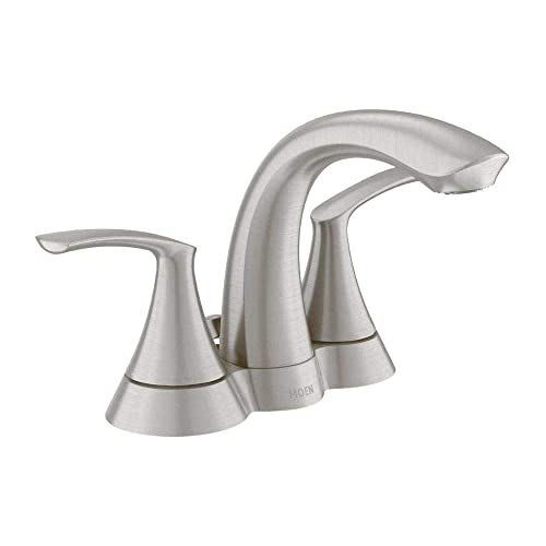 Moen WS84550SRN Darcy 4" Centerset 2-Handle Bathroom Faucet in Spot Resist Brushed Nickel