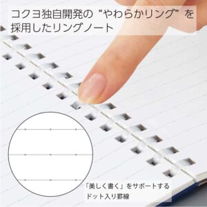 Kokuyo S-SV358BT-YR Notebook, Soft Ring, Dotted B-Ruled, A6, 80 Sheets, Orange (ス-SV358BT-YR)