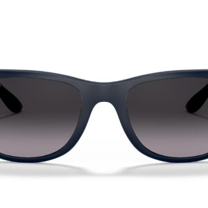 Ray-Ban RB4195 Wayfarer Liteforce Square Sunglasses, Matte Blue/Light Grey Gradient Dark Grey, 52 mm