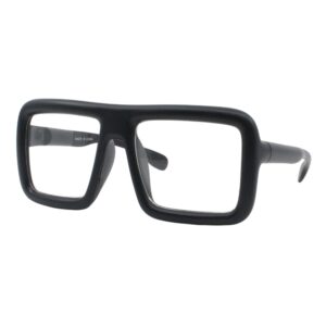 pastl thick square glasses clear lens eyeglasses frame super oversized fashion matte black