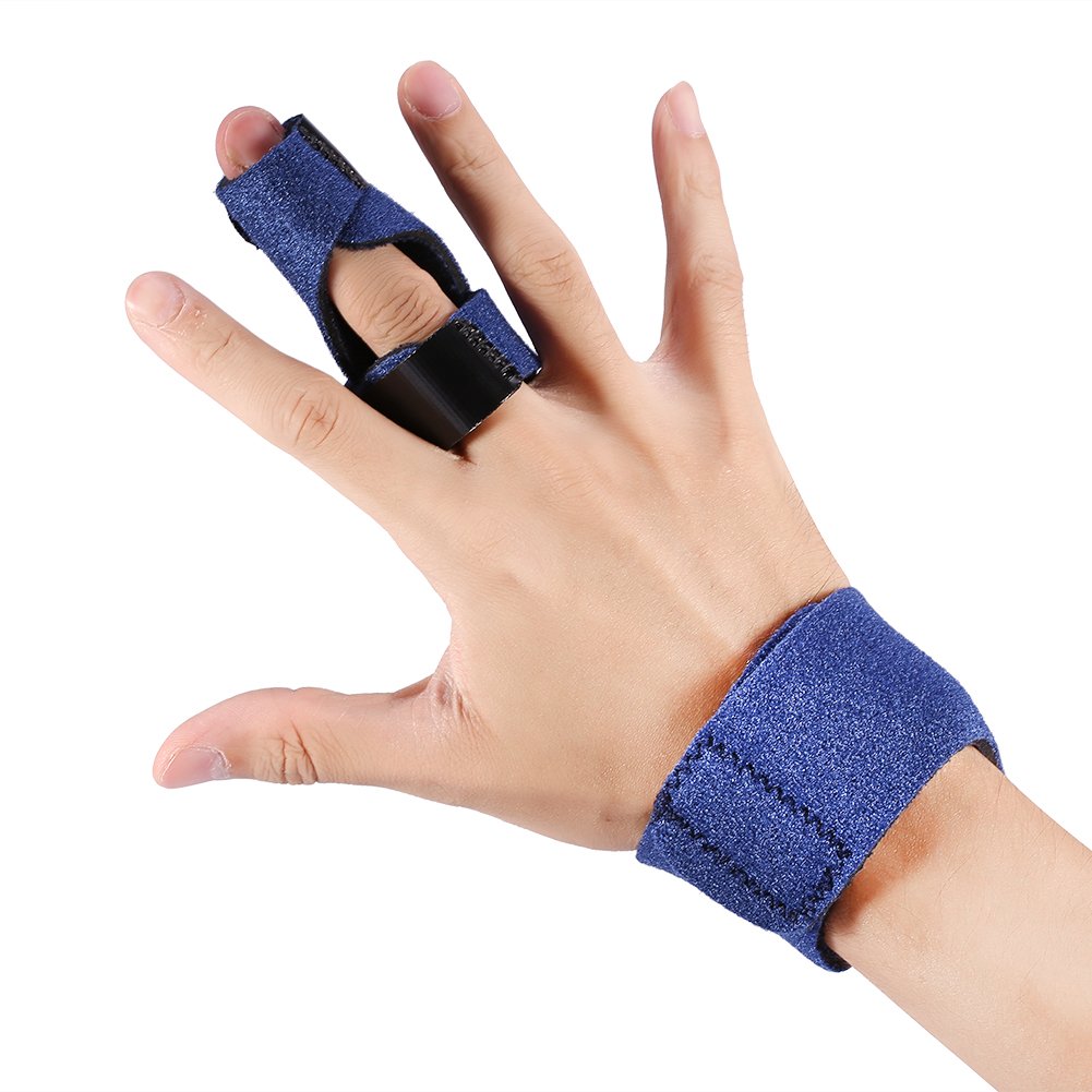 ZJchao Finger Extension Splint, Finger Brace Adjustable Fixing Belt Hand Support for Straightening Curved Finger Fractures Care Locked Stenosing Tenosynovitis Tendon Release Pain Relief