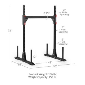 Titan Fitness T-3 Series Short 72" Strongman Yoke, 750 LB Capacity, Multi-Functional Stand for Yoke Carry, Squat Rack, Push/Pull Sled, Fat Bar Pull-Up Station, Workout Equipment for Home or Garage Gym