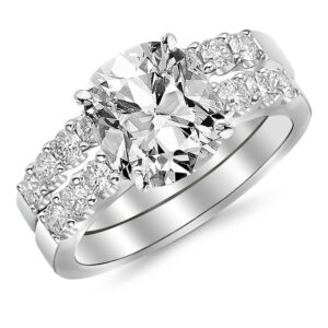 houston diamond district - platinum 2.02 ctw classic prong set bridal set with wedding band and diamond engagement ring w/ 1.01 ct gia certified cushion cut f-g color vs2 clarity center | 11 6 3