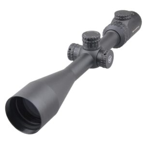 Vector Optics Hugo 6-24x50 Second Focal Plane (SFP) Riflescope with Illuminated Center Dot BDC Reticle, 25.4mm Tube, 1/4 MOA Per Adjustment, Turret Lock System, Free Mount Rings, Lens Caps, Sunshade