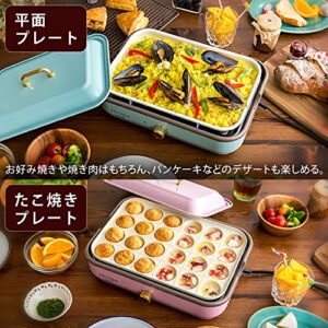 IRIS OHYAMA Mini Electric Griddle"ricopa" MHP-R102-C (Ivory)【Japan Domestic genuine products】