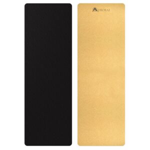 aurorae pro natural cork/rubber yoga mat. 73" x 24 1/2" x 5mm thick. anti tear and slip free