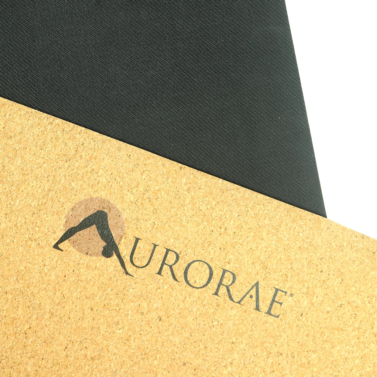 AURORAE PRO Natural Cork/Rubber Yoga Mat. 73" x 24 1/2" x 5mm Thick. Anti Tear and Slip Free