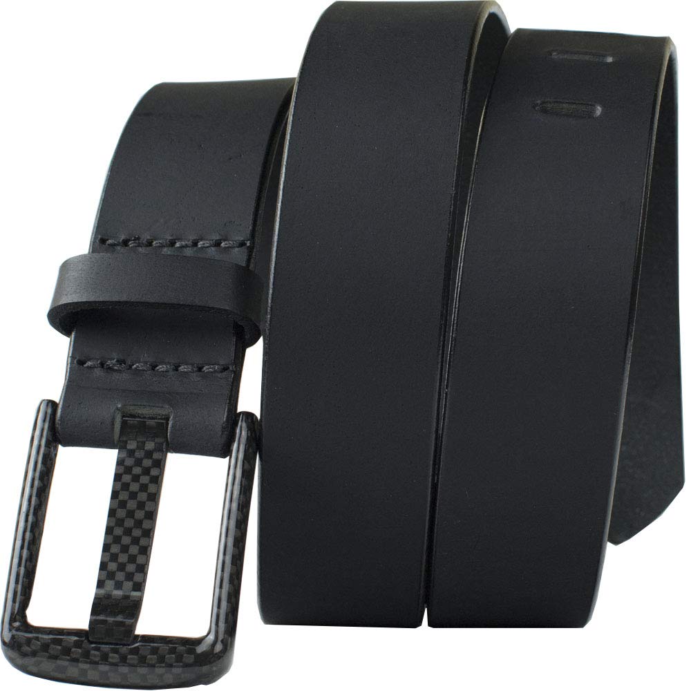 Nickel Smart Carbon Fiber Wide Pin Black Belt - 44"