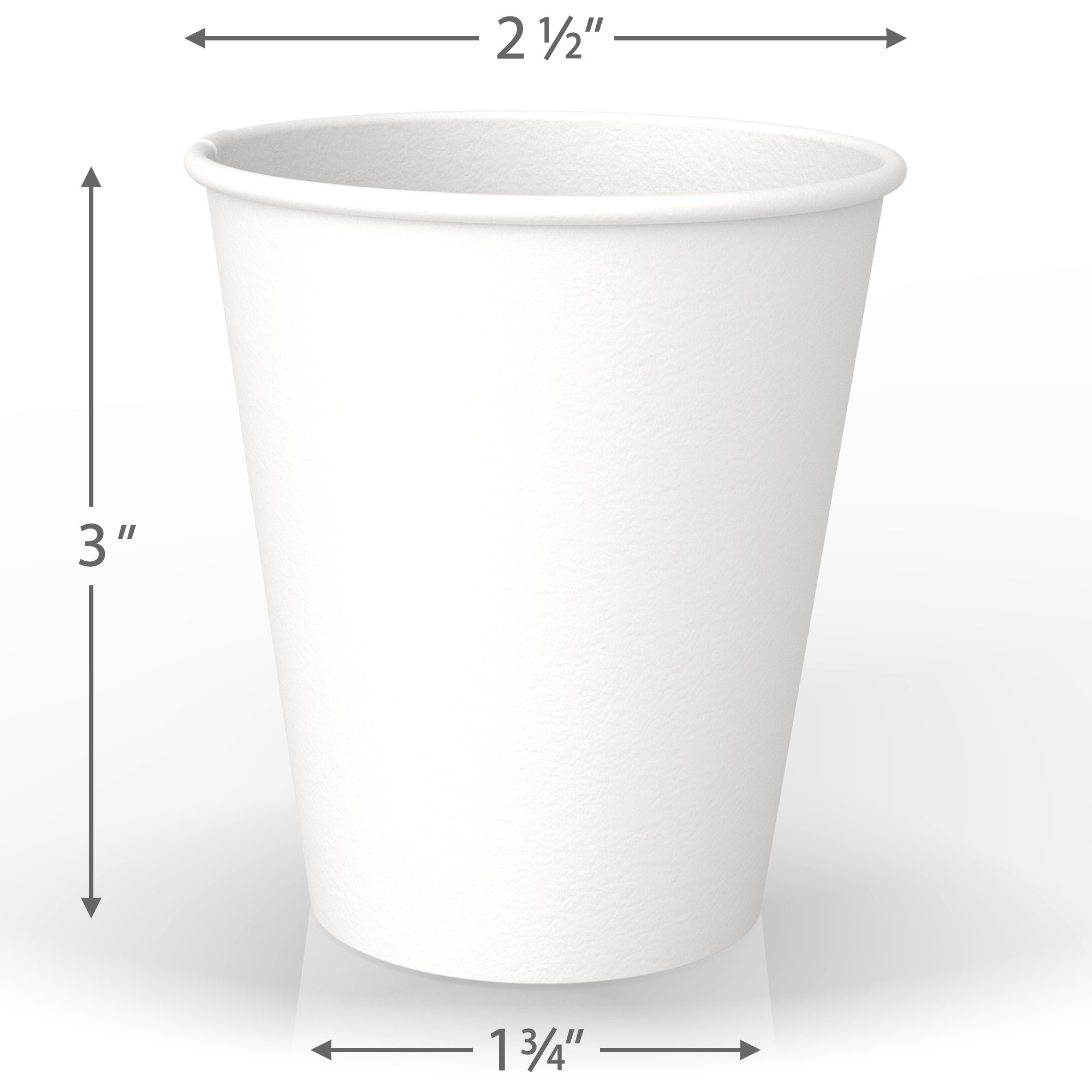 6 oz All-Purpose White Paper Cups (50 ct) - hot Beverage Cup for Coffee Tea Water and cold Drinks - ideal Home Bath Cup paper cup