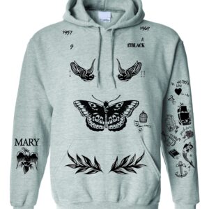 ALLNTRENDS Adult Hoodie Harry Tattoos 2021 Newest Sweatshirt Cool Top Trendy Hooded (2XL, Sporty Grey)