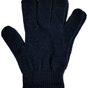 Winter Magic Gloves, 12 Pairs Stretchy Warm Knit Bulk Pack Mens Womens