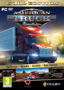 american truck simulator gold (new mexico dlc/wheel turning/steering creations) (pc dvd)