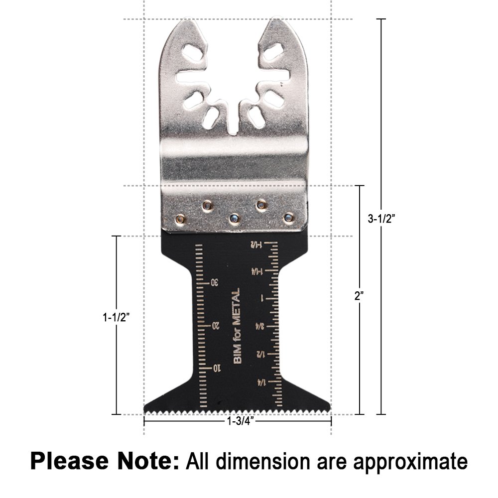 HIFROM 18PCS 45MM Bi-metal Oscillating Multitool Quick Release Saw Blades Replacement for Porter Cable Fein Bosch Dremel Craftsman Ridgid Multi Tool