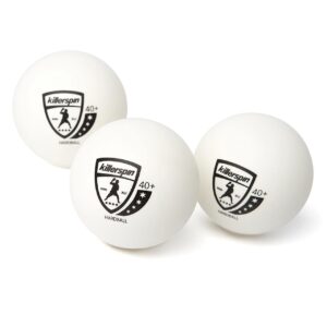 Killerspin 4-Star 40+ White Ping Pong Balls - New Standard ABS Plastic 40mm Table Tennis Balls - Competition Balls for Tournament Play - ITTF Quality (3 White Ball-Pack)