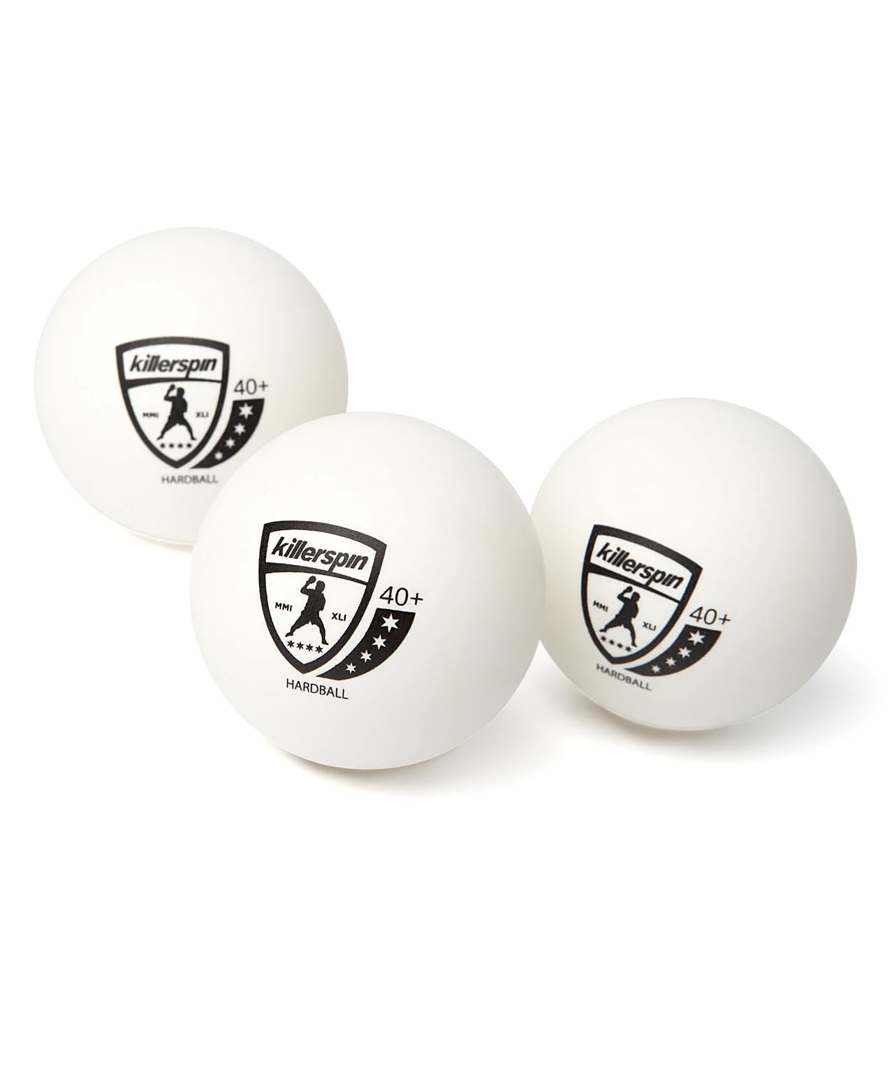 Killerspin 4-Star 40+ White Ping Pong Balls - New Standard ABS Plastic 40mm Table Tennis Balls - Competition Balls for Tournament Play - ITTF Quality (3 White Ball-Pack)