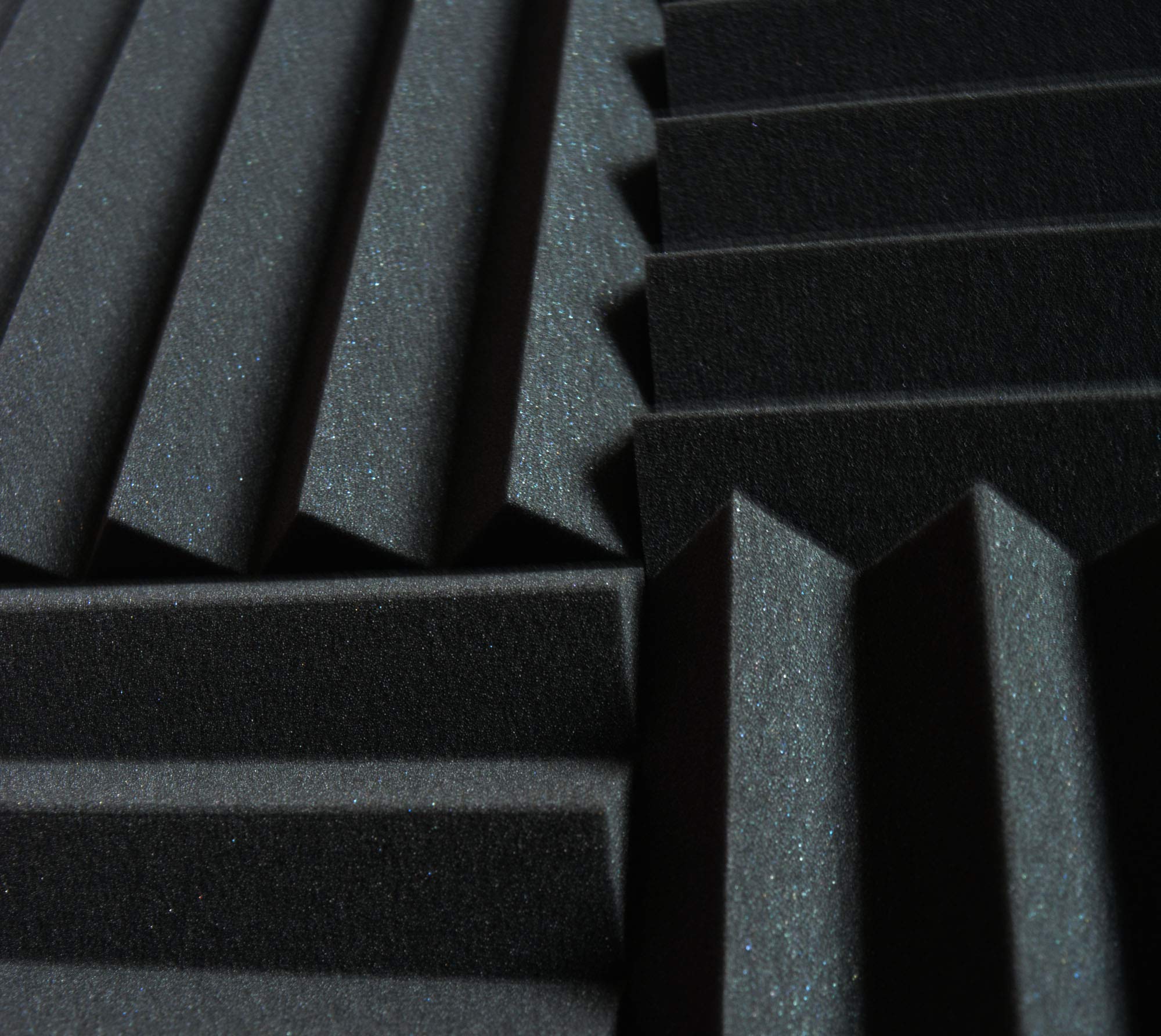 Xinglong 12" x 12" x 2" 24 Pack Black Acoustic Wedge Studio Soundproofing Foam Wall Tiles