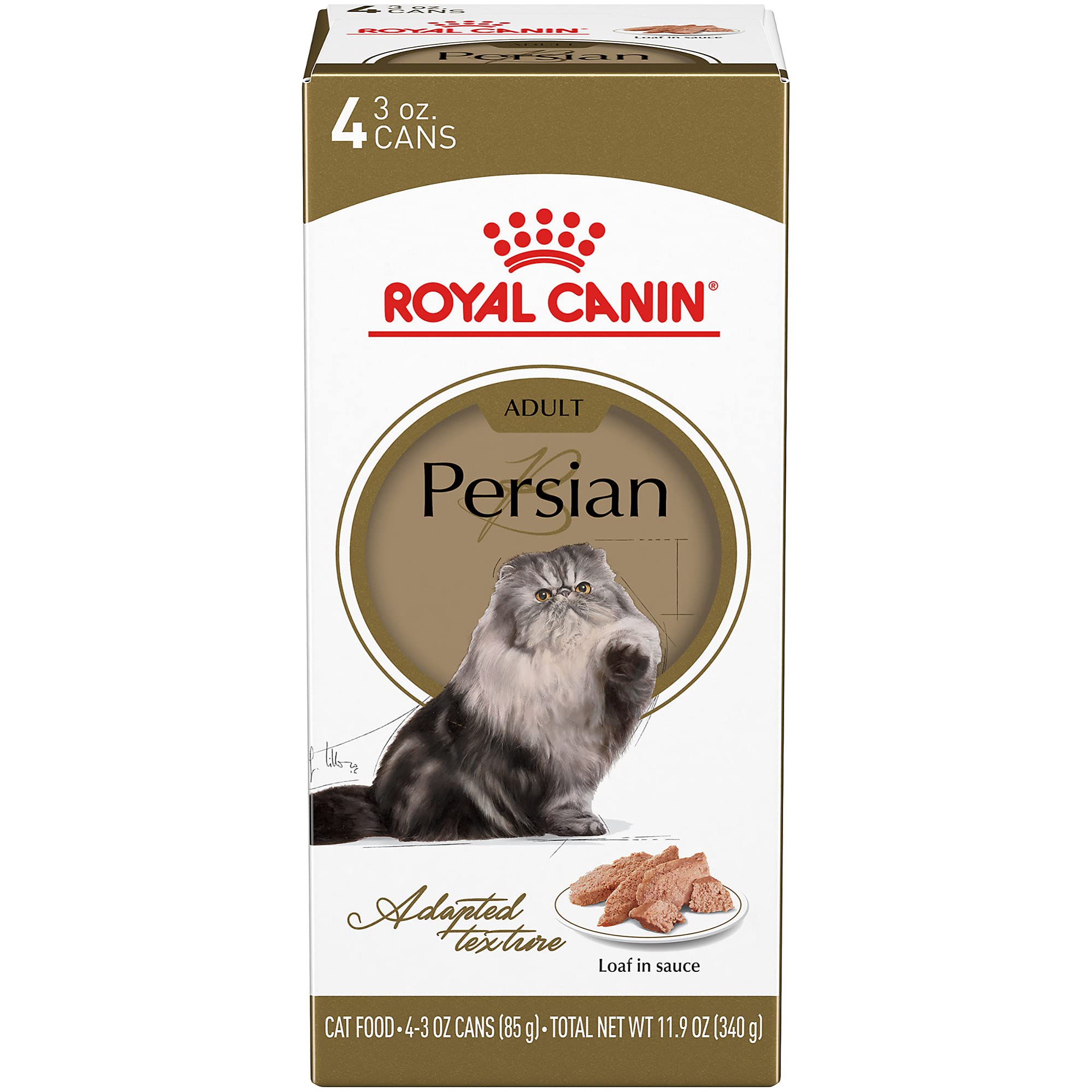 Royal Canin Persian Breed Loaf in Sauce Adult Wet Cat Food, 3 oz can (4-pack)