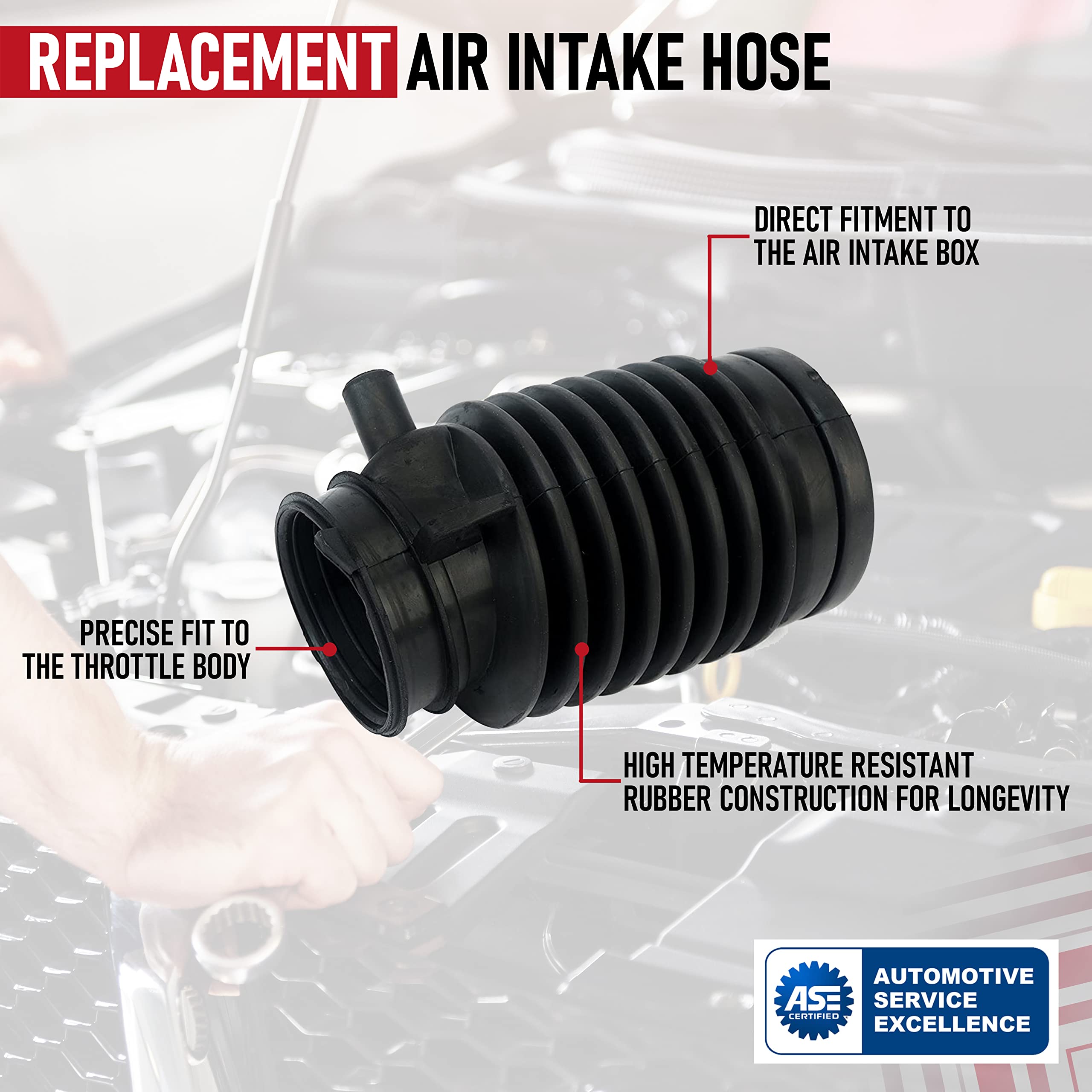 Air Intake Hose By AA Ignition - Air Box Filter Tube - Compatible with Honda Accord V6 2003-2007 and Acura TL 2004-2006 Vehicles - Replaces 17228-RCA-A00, 696-001