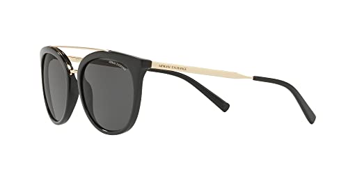 A|X ARMANI EXCHANGE Women's Ax4068s Round Sunglasses, Black/Grey, 55 mm