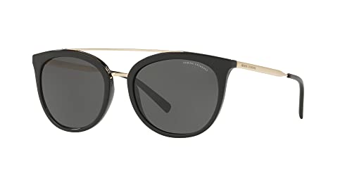 A|X ARMANI EXCHANGE Women's Ax4068s Round Sunglasses, Black/Grey, 55 mm