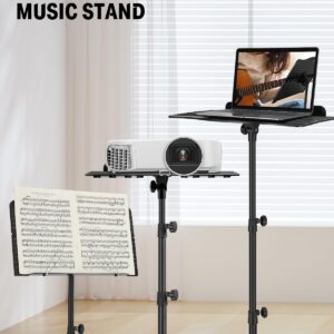 Donner Sheet Music Stand with Light, DMS-1 Portable Metal Music Stand, Tabletop Music Book Stand for Guitar, Ukulele, Violin Players