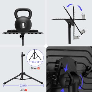 Donner Sheet Music Stand with Light, DMS-1 Portable Metal Music Stand, Tabletop Music Book Stand for Guitar, Ukulele, Violin Players