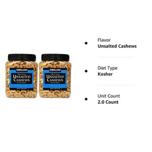 Kirkland Signature Kirkland Signature Unsalted Cashews, 2.5 Pound, 2 Pack