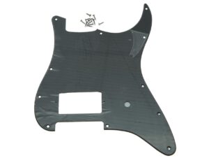 kaish 11 hole st/strat style one humbucker guitar pickguard scratch plate for delonge stratocaster/strat matte black 1 ply