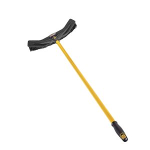 Rubbermaid Commercial Products Maximizer Push-to-Center Broom with Multi-Purpose Bristle, 18" Wide, Black (2018727)