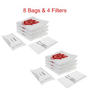 Miele HyClean 3D Efficiency Dust, Type FJM, 8 Bags & 4 Filters, Red