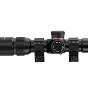 Monstrum G2 1-4x24 First Focal Plane FFP Rifle Scope with Illuminated BDC Reticle | Black