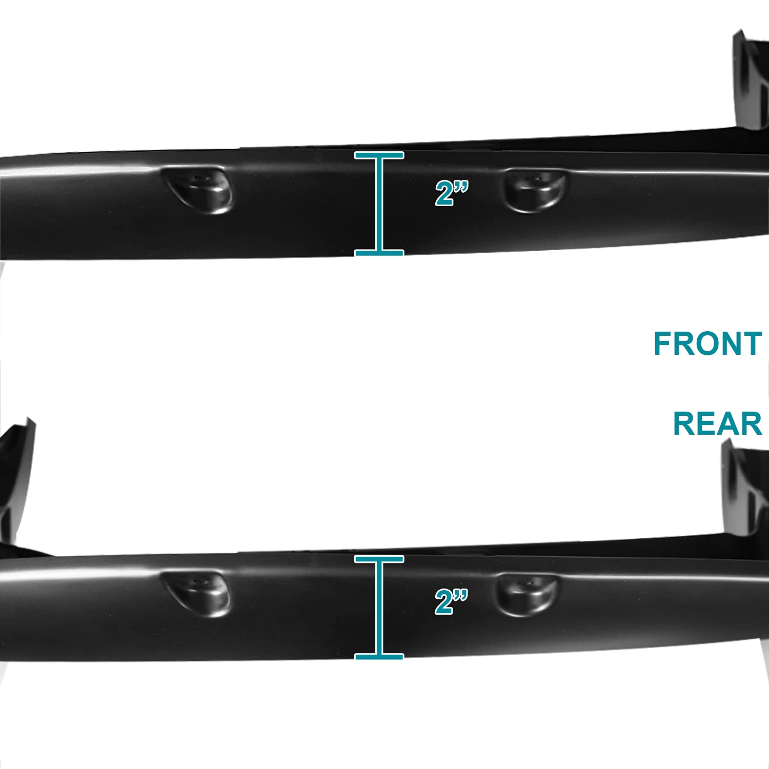 Spec-D Tuning 4PC Front + Rear 6' Pocket Style Bolt On Rivet Fender Flares Smooth Compatible with 2005-2011 Toyota Tacoma