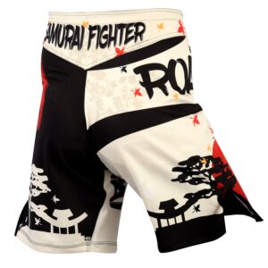 ROAR MMA Rash Guard & BJJ Grappling Shorts Cross Training Gear No Gi Gym Wear (Small, Samurai)