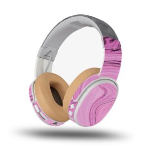 mightyskins skin compatible with skullcandy crusher wireless - pink thai marble | protective, durable, and unique vinyl decal wrap cover | easy to apply, remove, and change styles | made in the usa