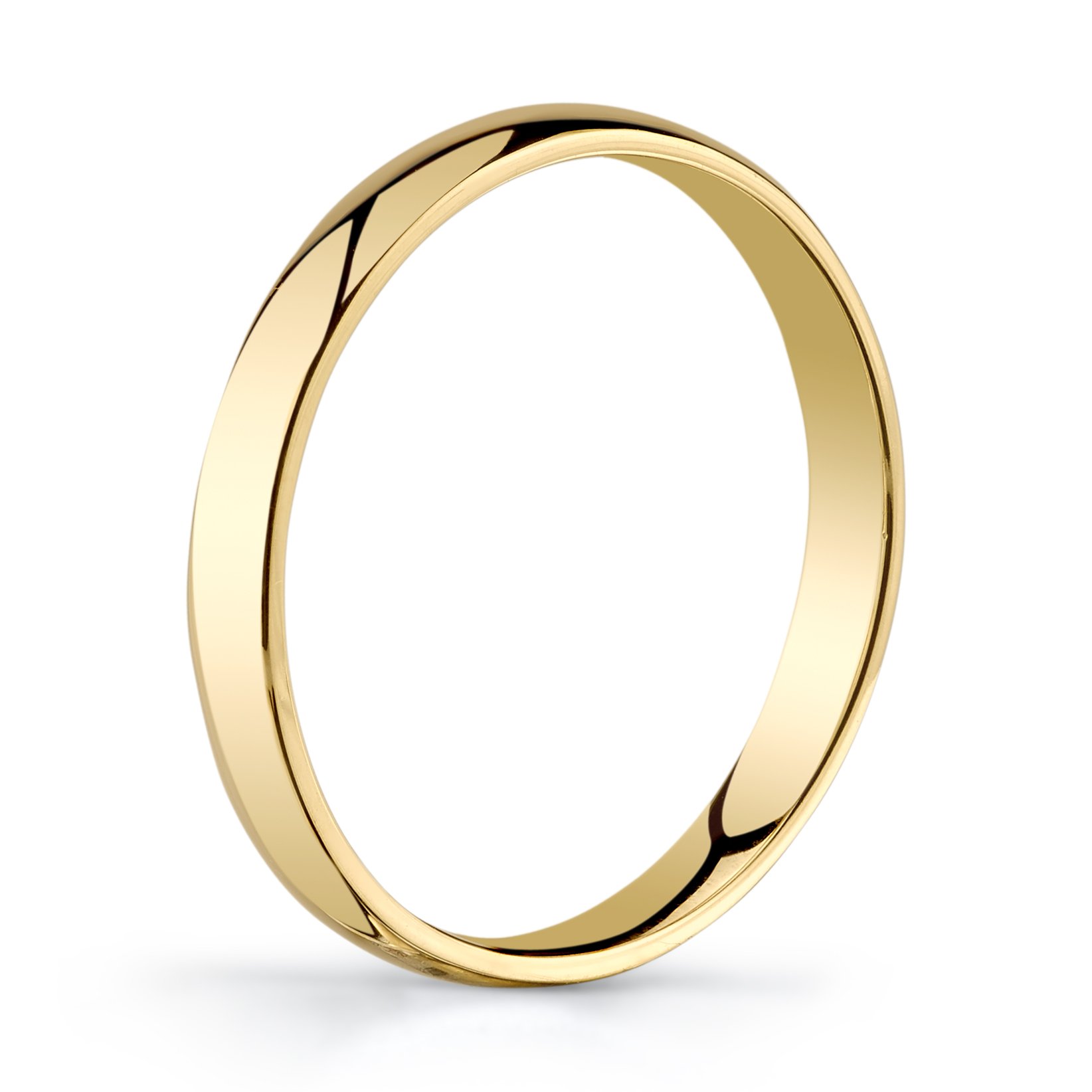 Tesori & Co 10k Yellow Gold Light Comfort Fit 3mm Wedding Band Size. 7