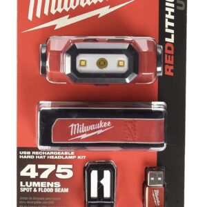 Milwaukee 2111-21 475-Lumen LED Rechargeable Hard Hat Headlamp