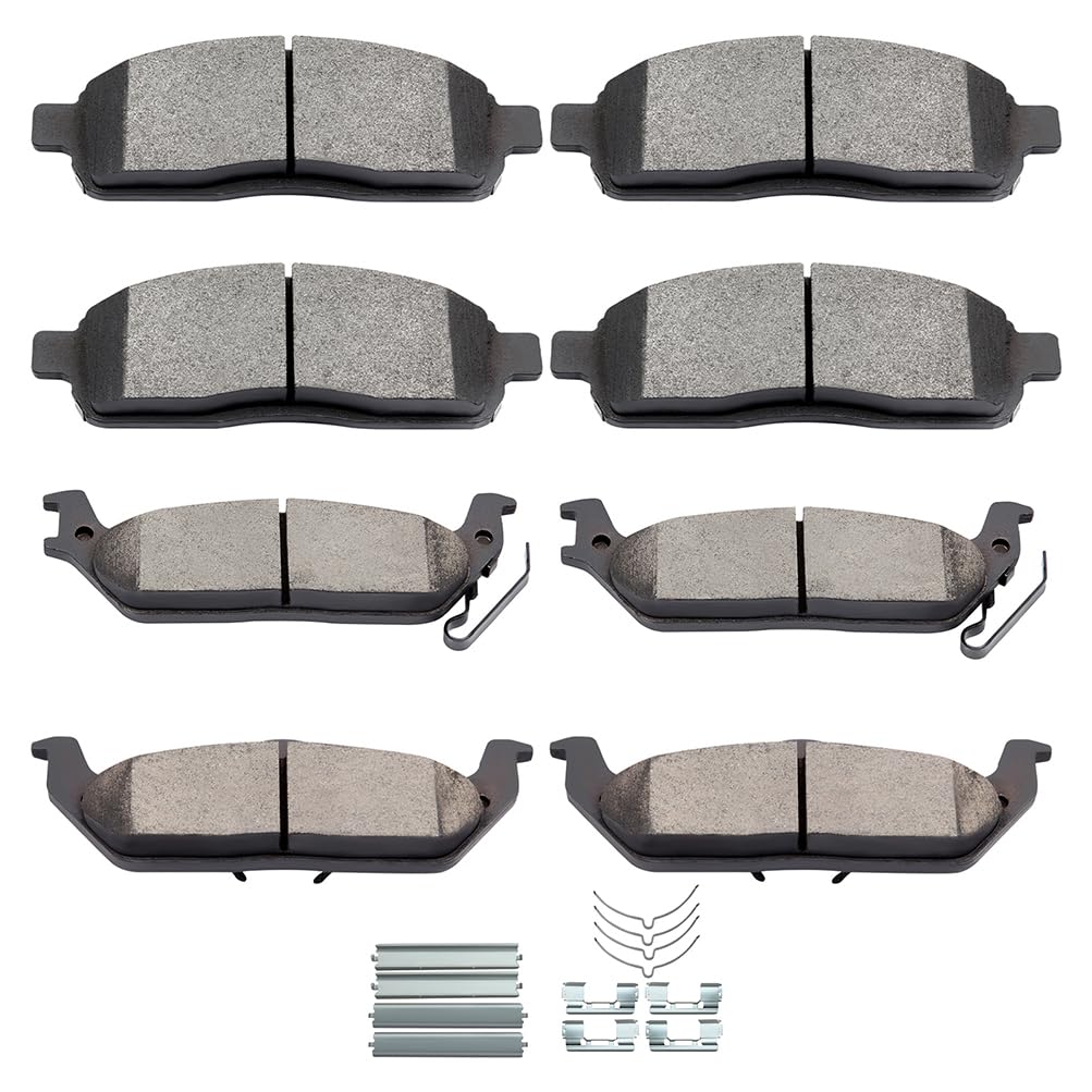 Ceramic Brake Pads Kits,SCITOO 8pcs Brakes Pads Set fit for 2004-2008 for Ford for F-150,2006-2008 for Lincoln Mark LT