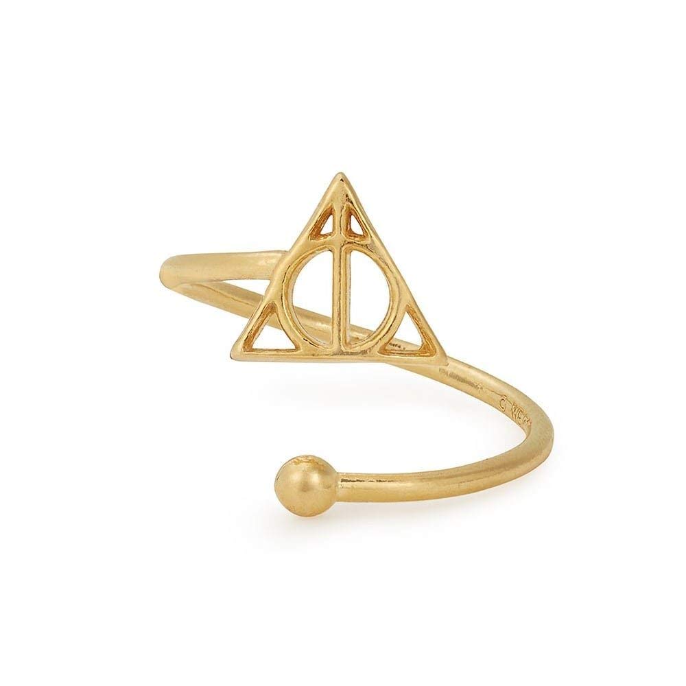 Alex and Ani Harry Potter Deathly Hallows Ring Wrap 14kt Gold Plated One Size