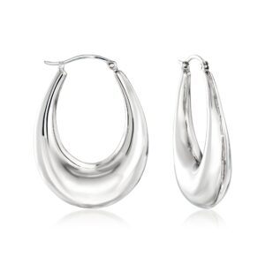 Ross-Simons Sterling Silver Graduated Hoop Earrings