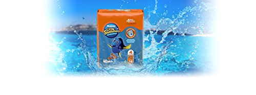 Huggies Little Swimmers Disposable Swim Diapers, Size 4 - Medium (22-37 lbs), 36 Ct (2 packs of 18), Packaging May Vary