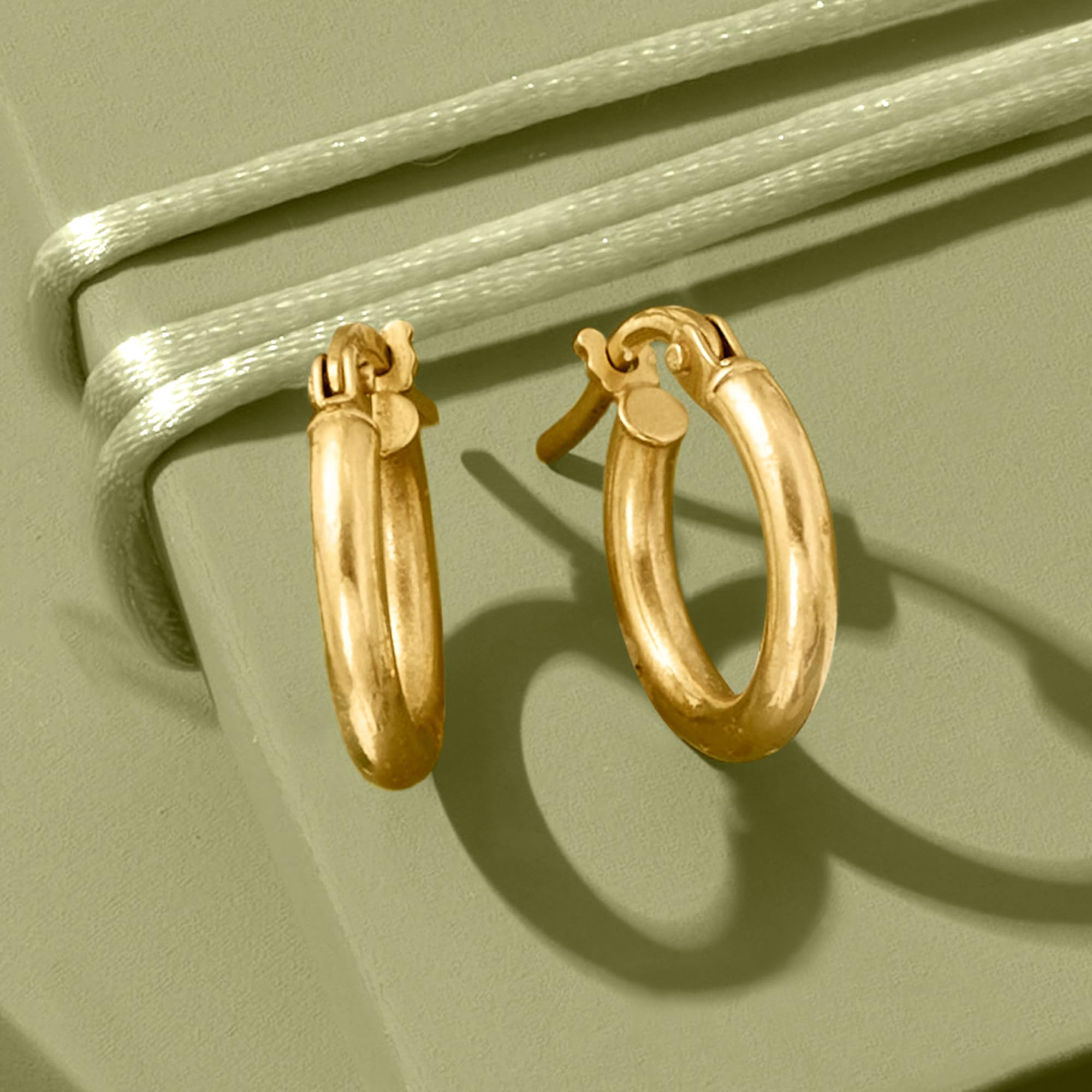 RS Pure by Ross-Simons 14kt Yellow Gold 2mm Small Hoop Earrings