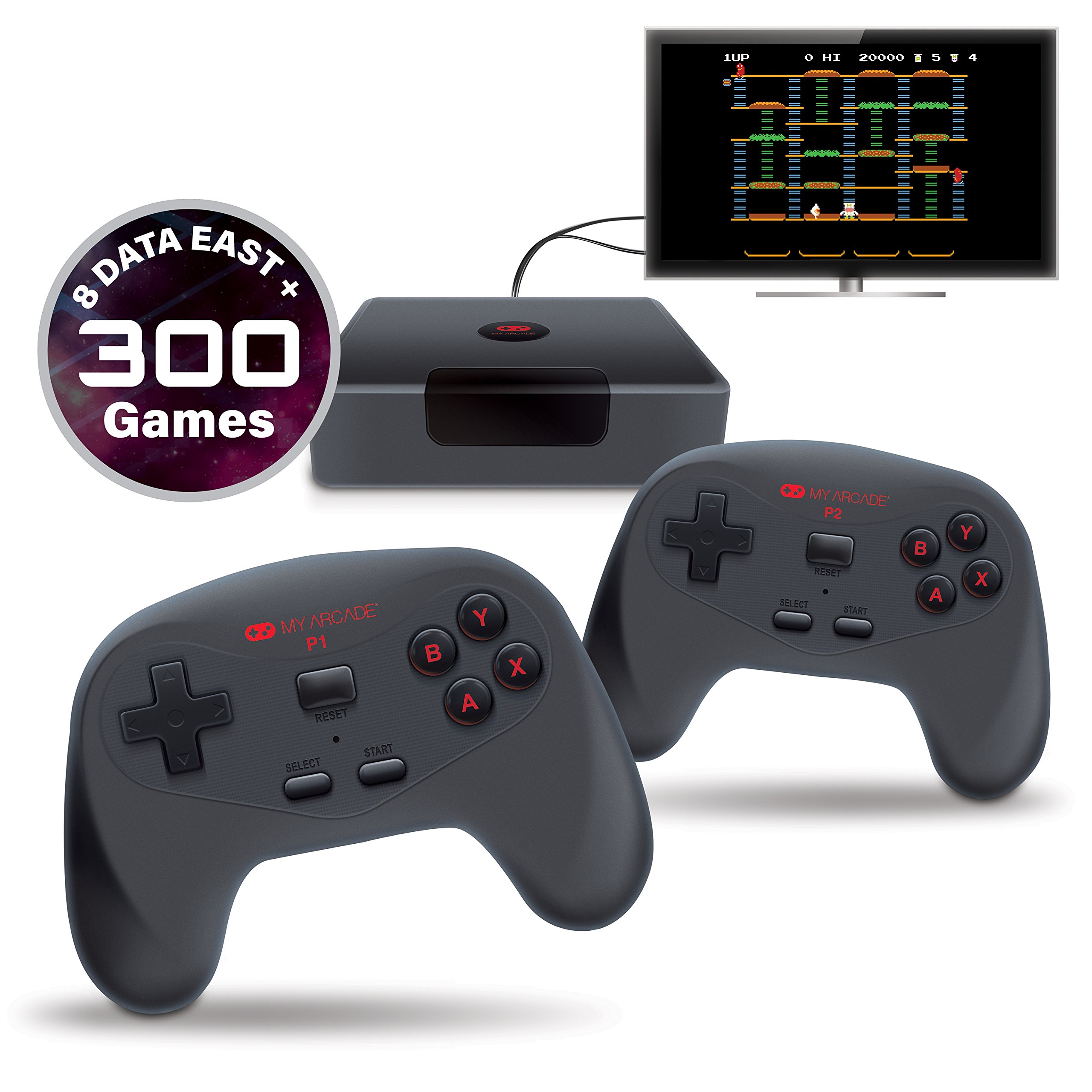 My Arcade GameStation Wireless (Data East Edition) Plug and Play Video Game Console - 8 Data East Hits and 300 Built-In Retro Style Games