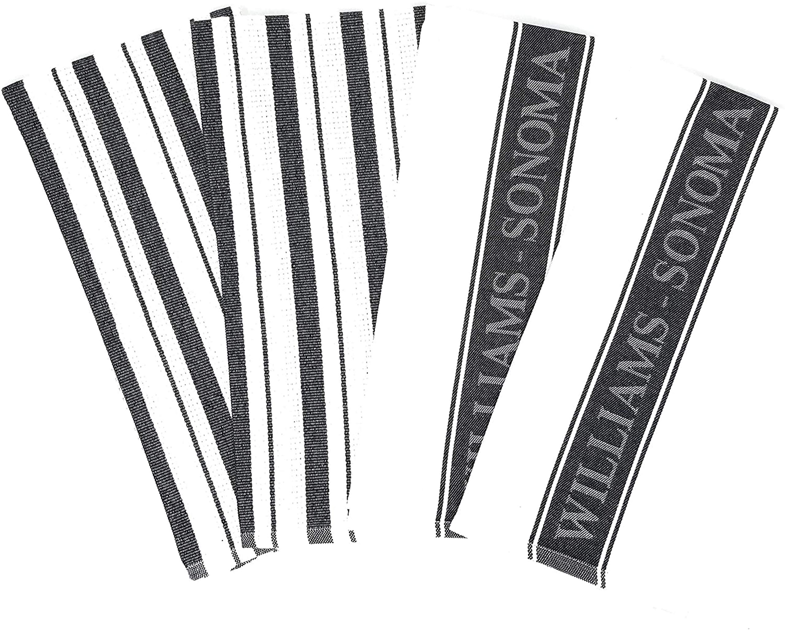 Williams-Sonoma Classic Striped Towels Set & Logo Towels Set - 4 Pack (Black)