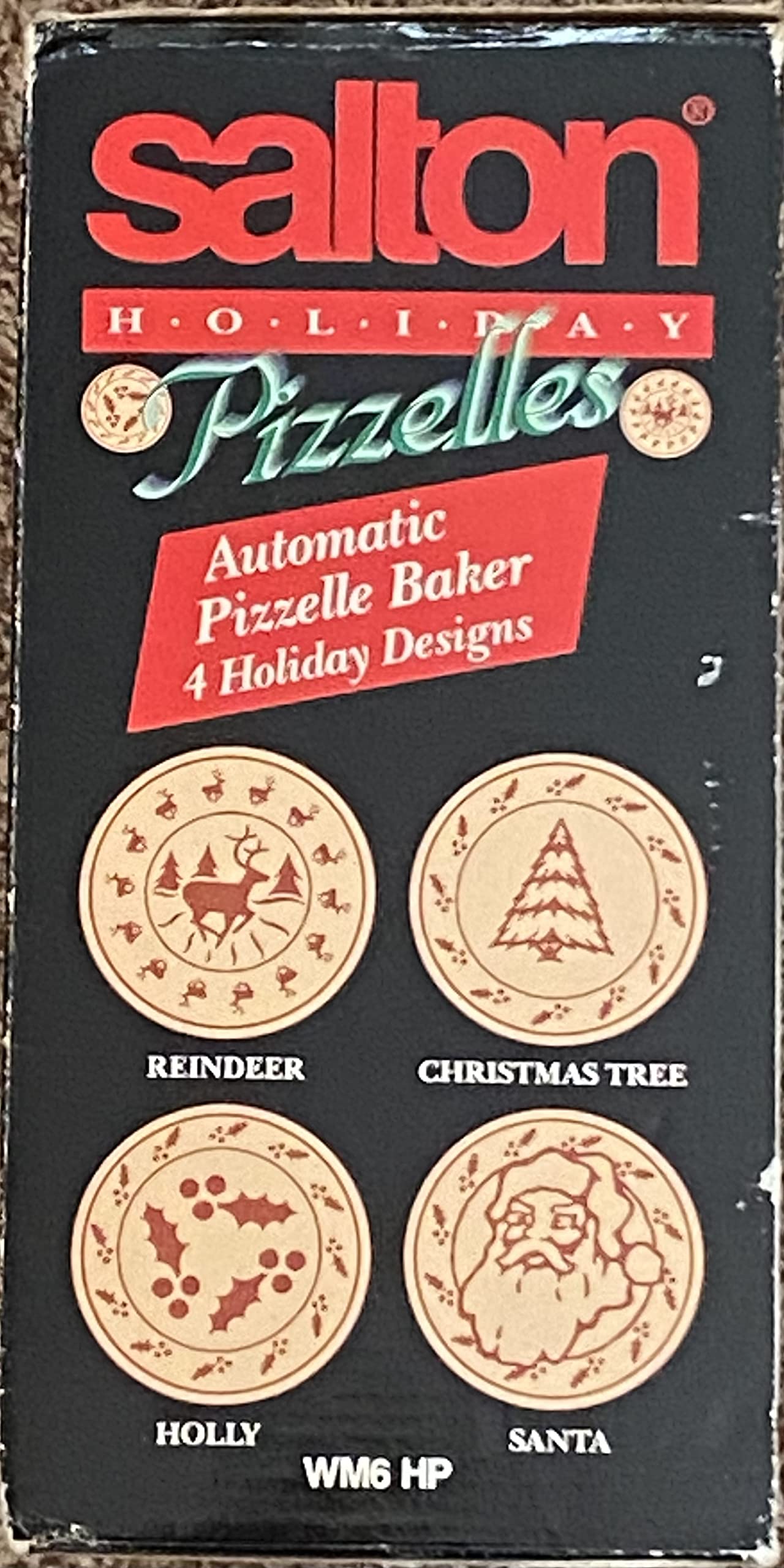 Holiday Pizzelle Maker With 4 Christmas Designs