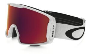 oakley line miner prizm snow goggles matte white with prizm torch lens